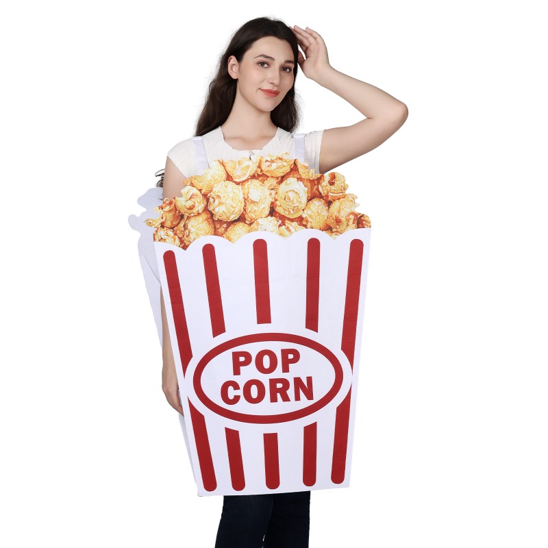 새로운 할로윈 코스프레 의상 재미있는 팝콘 디지털 프린 - Popcorn 리뷰 및 가격